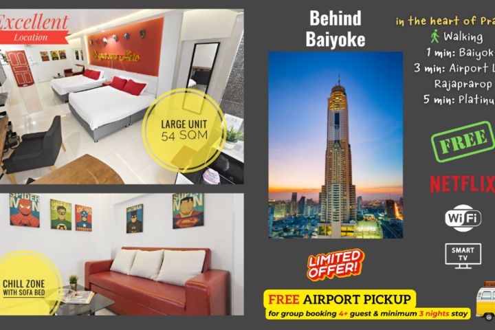 Family Hub at Pratunam 3 – Group Stay + Free Pickup