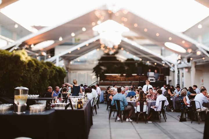 Outdoor wedding area