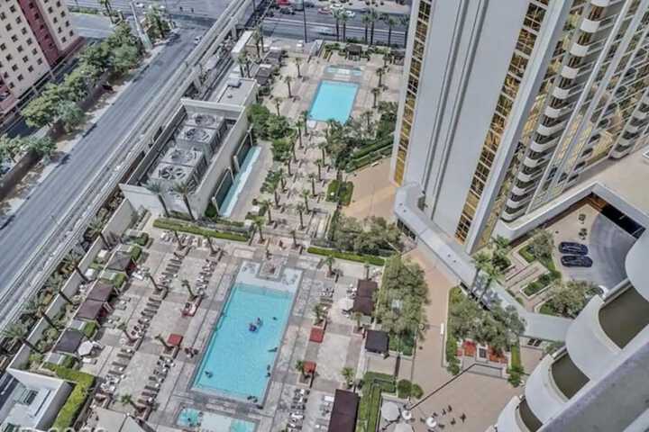 Swimming pool at LUXE 702 MGM Signature 1 BR 2 BTH SUITE