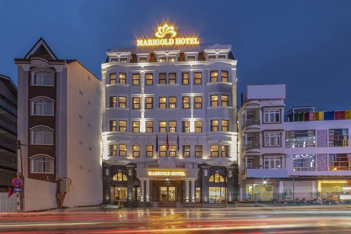 Exterior of Marigold Hotel Dalat