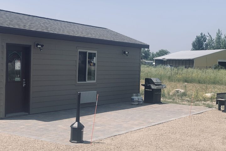 Outdoor banquet area