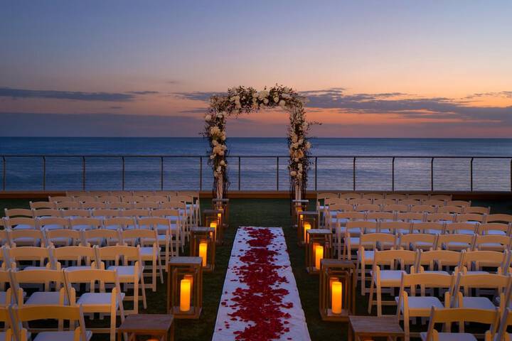 Outdoor banquet area