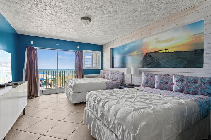 Exterior of Oceanfront Inn Room #16- Ocean View Balcony 2 Full Beds