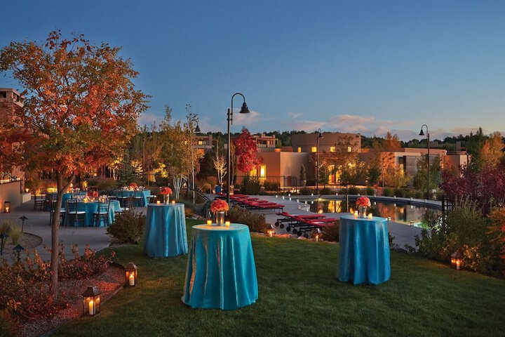 Outdoor banquet area