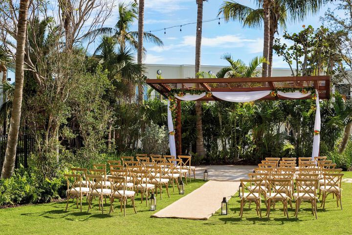 Outdoor wedding area