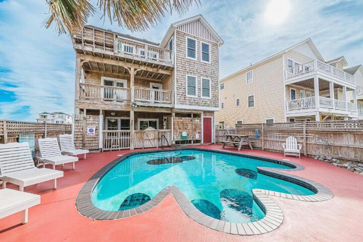 Happy Dog Days - Nags Head MP 11 Ocean View, 50 Yds to Beach, Elevator, Pool, Hot Tub, Pets OK, Flex Stays in Nags Head, NC