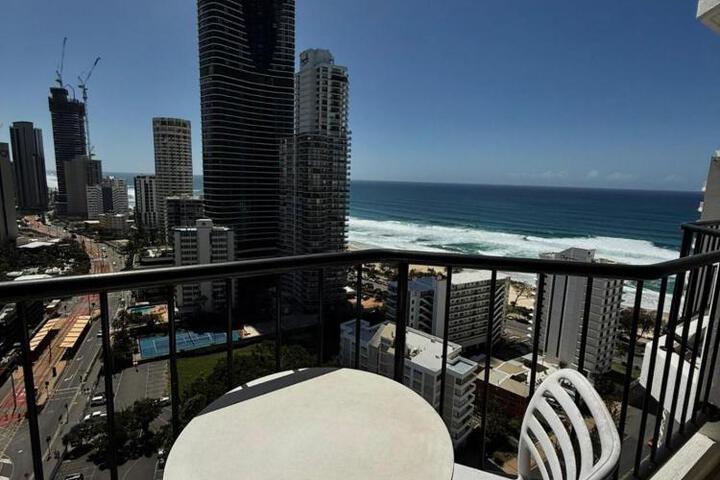 Ocean-view hotel room in central Surfers Paradise
