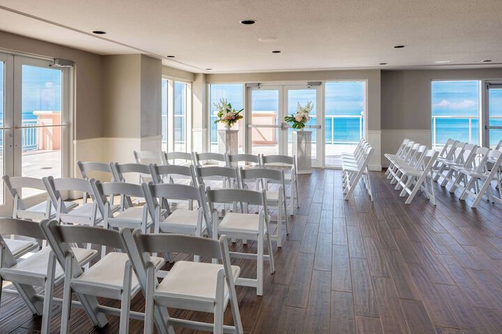Outdoor wedding area