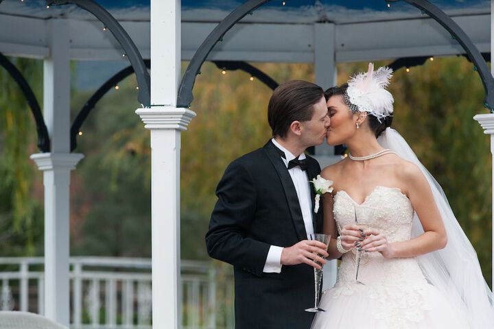 Outdoor wedding area