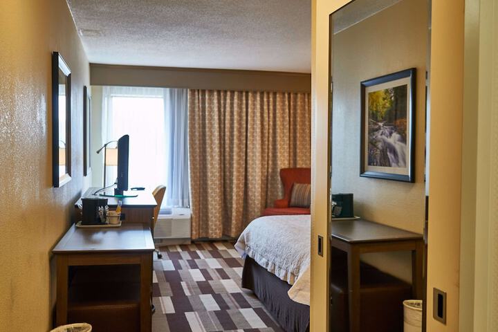 1 King Bed with Refrigerator, Microwave (10 of 33)