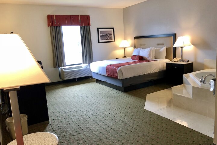 1 King Bed Mobility Hearing Accessible Room Roll in Shower (1 of 29)