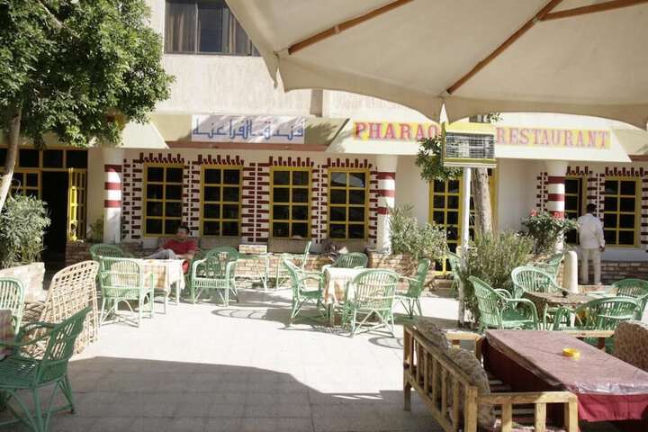 Exterior of Pharaohs Hotel