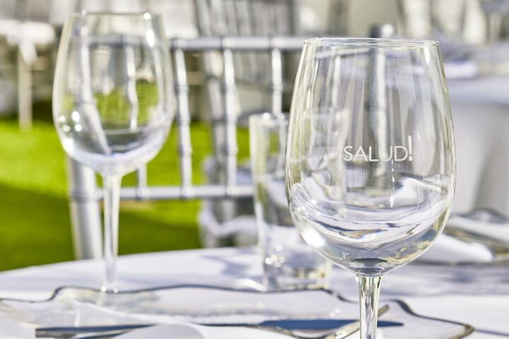 Outdoor banquet area