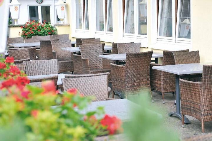Outdoor banquet area