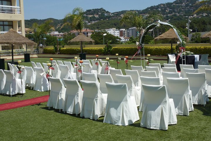 Outdoor wedding area
