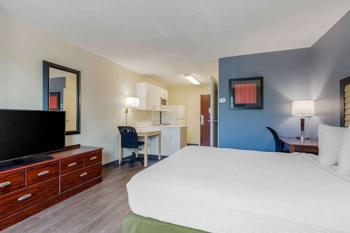 1 Queen Bed | ADA Accessible Roll in Shower Kitchen (1 of 9)