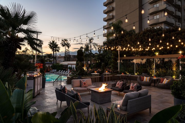 Outdoor banquet area