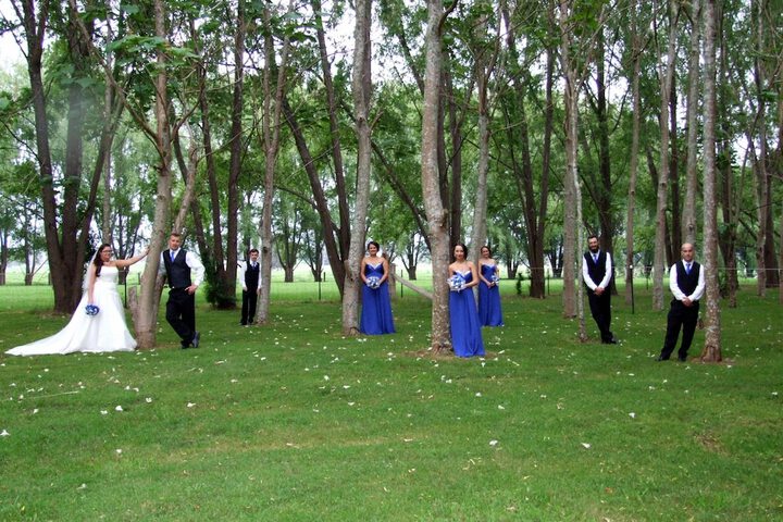 Outdoor wedding area