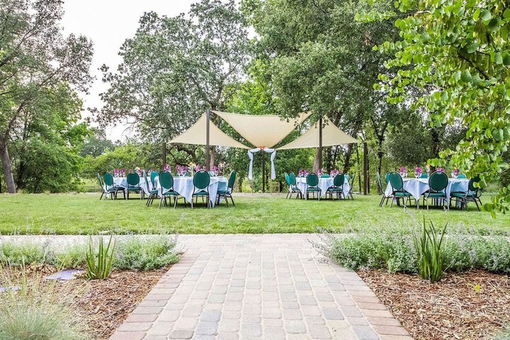 Outdoor banquet area