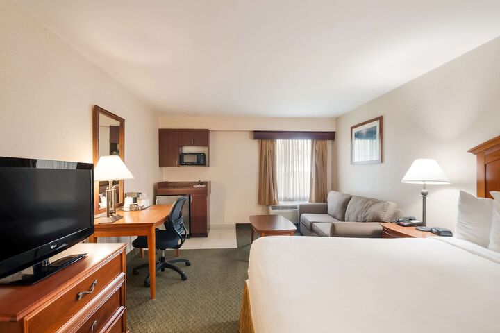1 King Bed High Speed Internet Accessible Jacuzzi Microwave and Refrigerator Continenta (12 of 20)