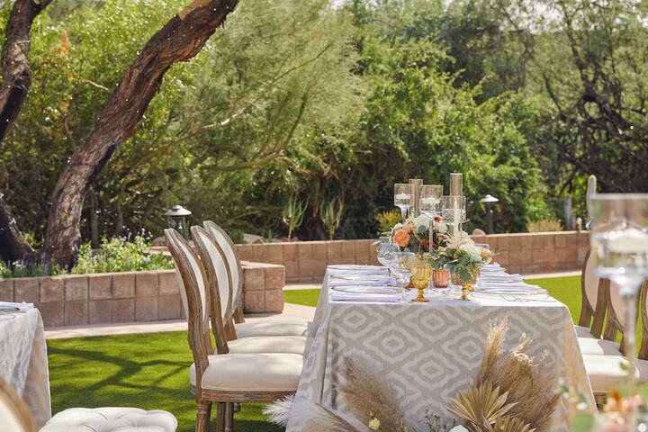 Outdoor wedding area