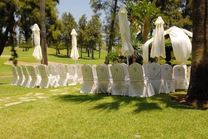 Outdoor wedding area