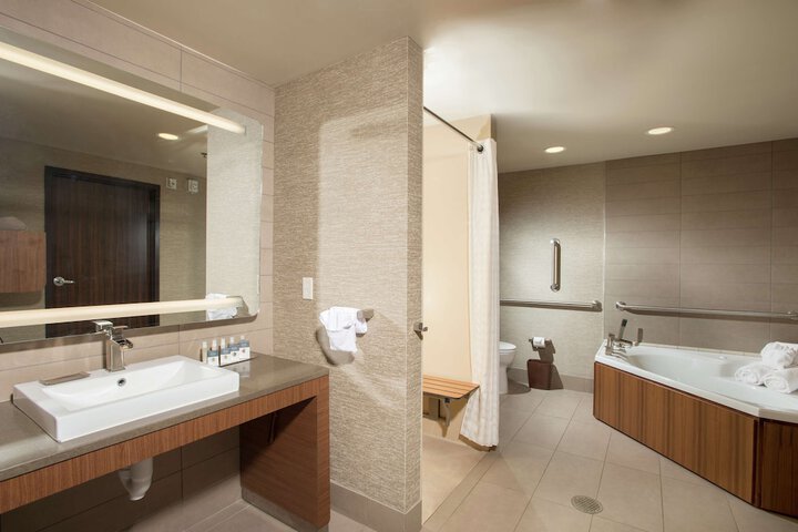1 King Accessible with Roll in Shower Walnut View (11 of 19)