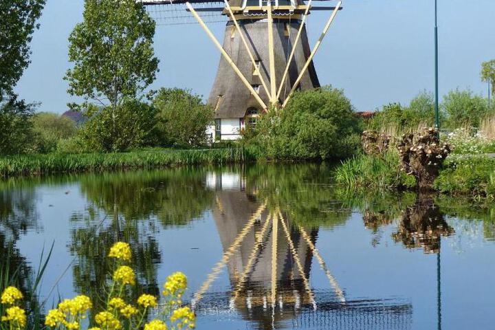 Mondriaanmolen a real Windmill close to Amsterdam