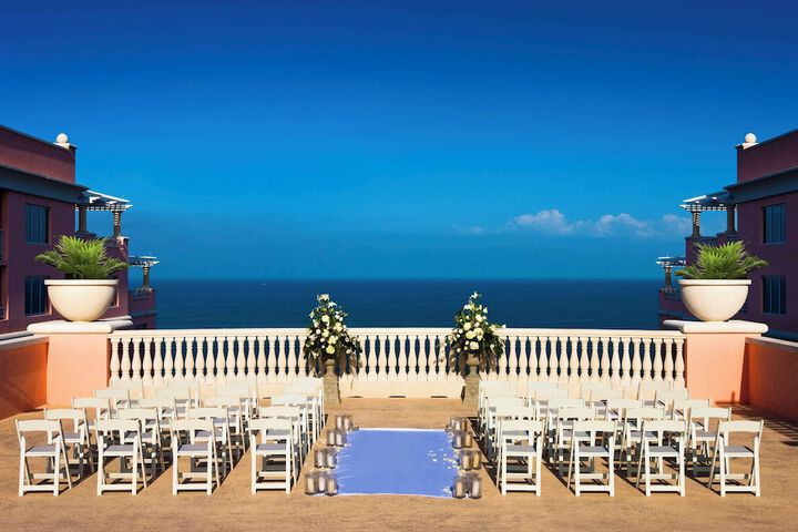 Outdoor wedding area