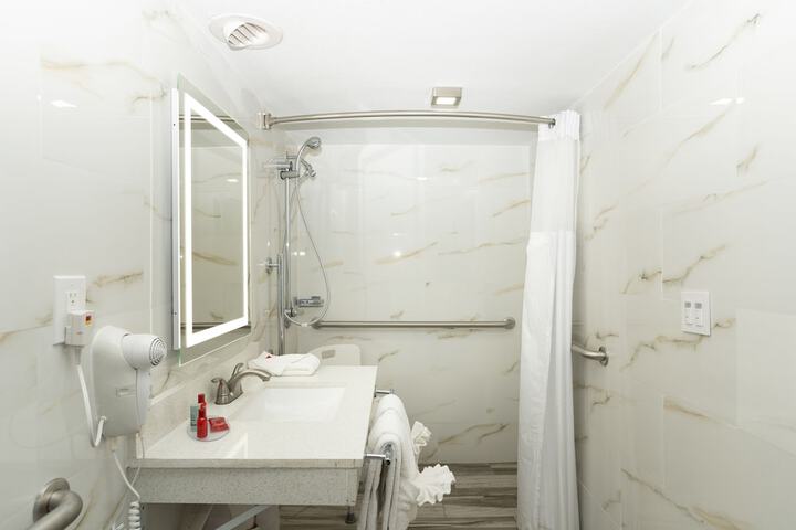 1 King Bed Microwave and Refrigerator Flat Screen Television High Speed Internet Accessible Coffee Maker Full Breakfast (9 of 13)
