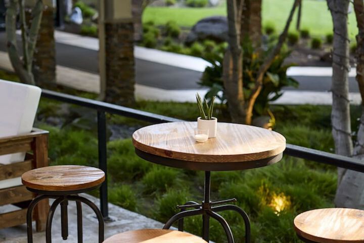Outdoor banquet area