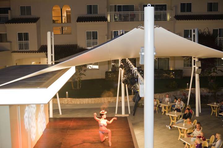 Outdoor banquet area