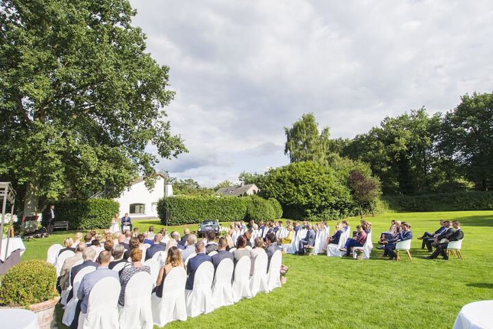 Outdoor wedding area