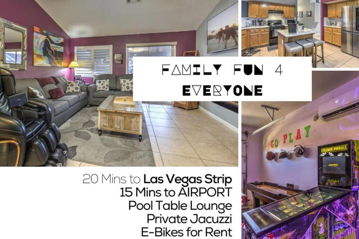 Family Fun for Everyone in Las Vegas- 4 Bedrooms Billiards, Game Room in Las Vegas, CA