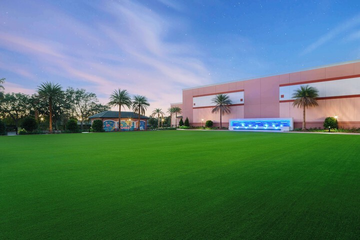 Outdoor banquet area