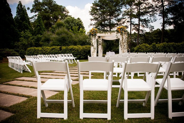 Outdoor wedding area