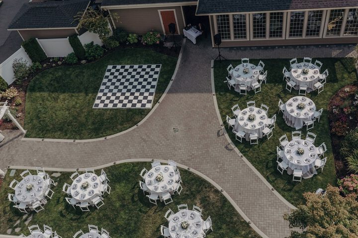 Outdoor wedding area