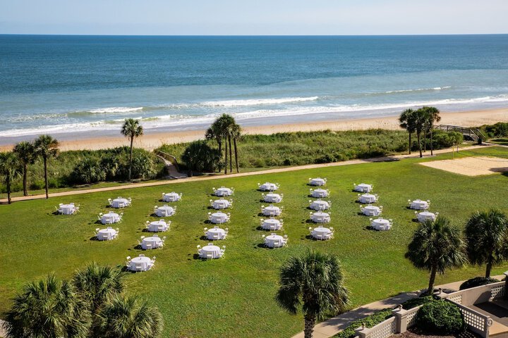 Outdoor banquet area