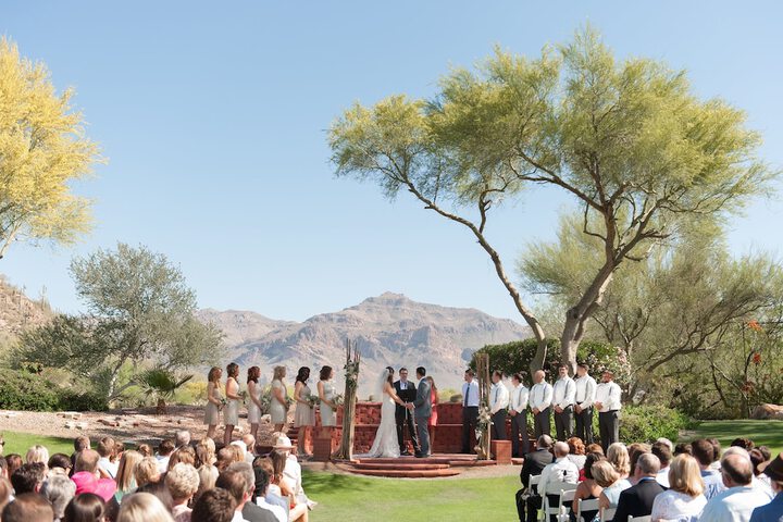 Outdoor wedding area