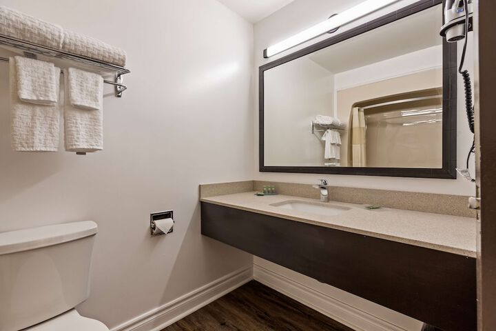 1 King Bed Flat Screen Television Desk High Speed Internet Accessible Microwave and Ref (13 of 14)