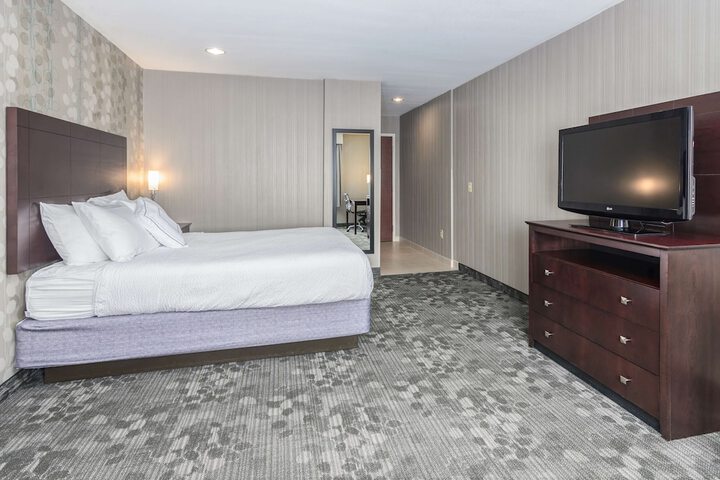 1 King Bed High Speed Internet Accessible Desk Microwave and Refrigerator Sofa Bed Full Brea (13 of 22)