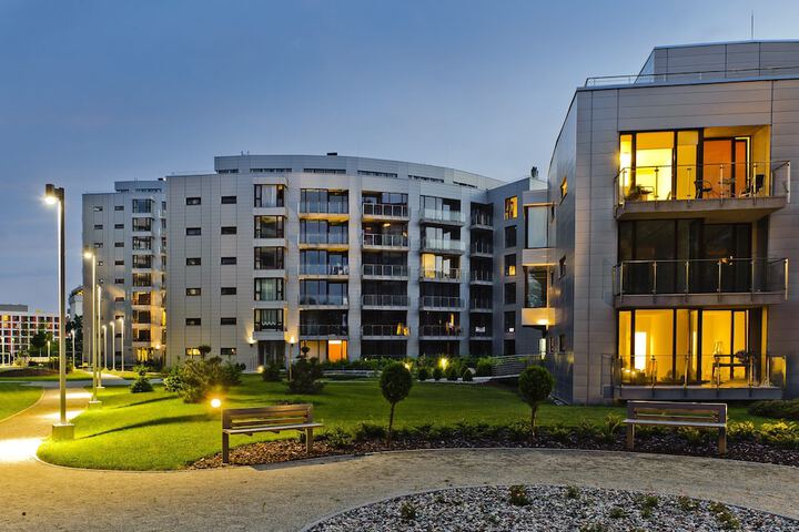 Front of property - evening/night