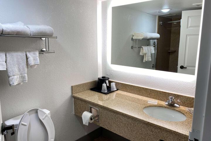 Accessible 2 Queen Mobility Accessible Communication Assistance Bathtub Microwave and Refrigerator (4 of 5)