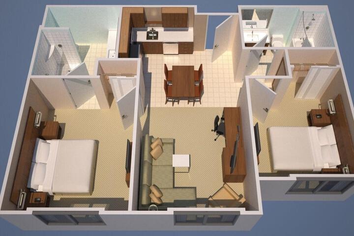 2 Bedrooms Suite 2 Double Beds (6 of 11)
