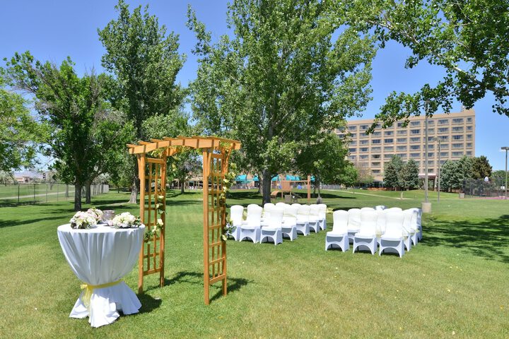 Outdoor wedding area