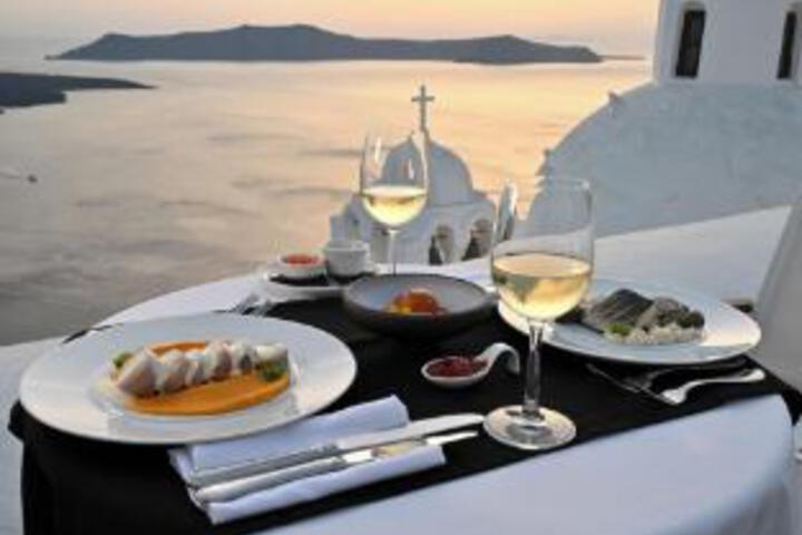 Exterior of Aigialos Hotel Santorini