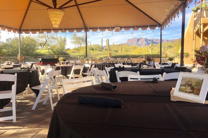 Outdoor banquet area
