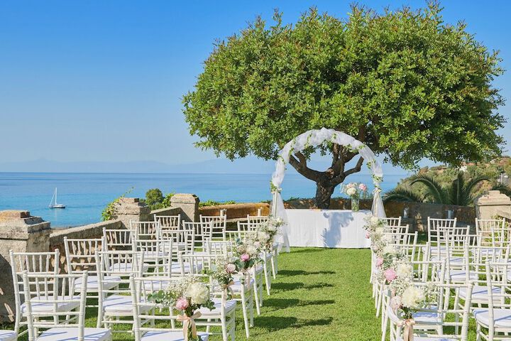 Outdoor wedding area