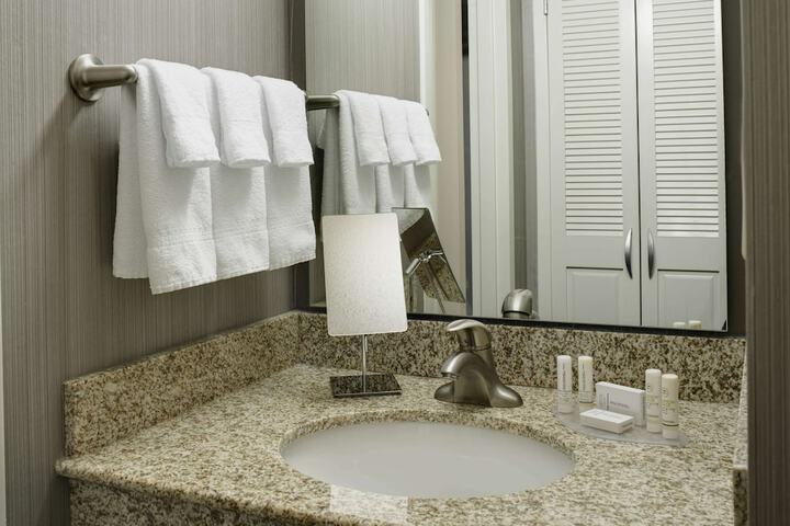1 King Bed Mobility Hearing Accessible Room Roll in Shower (8 of 13)