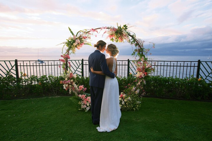 Outdoor banquet area